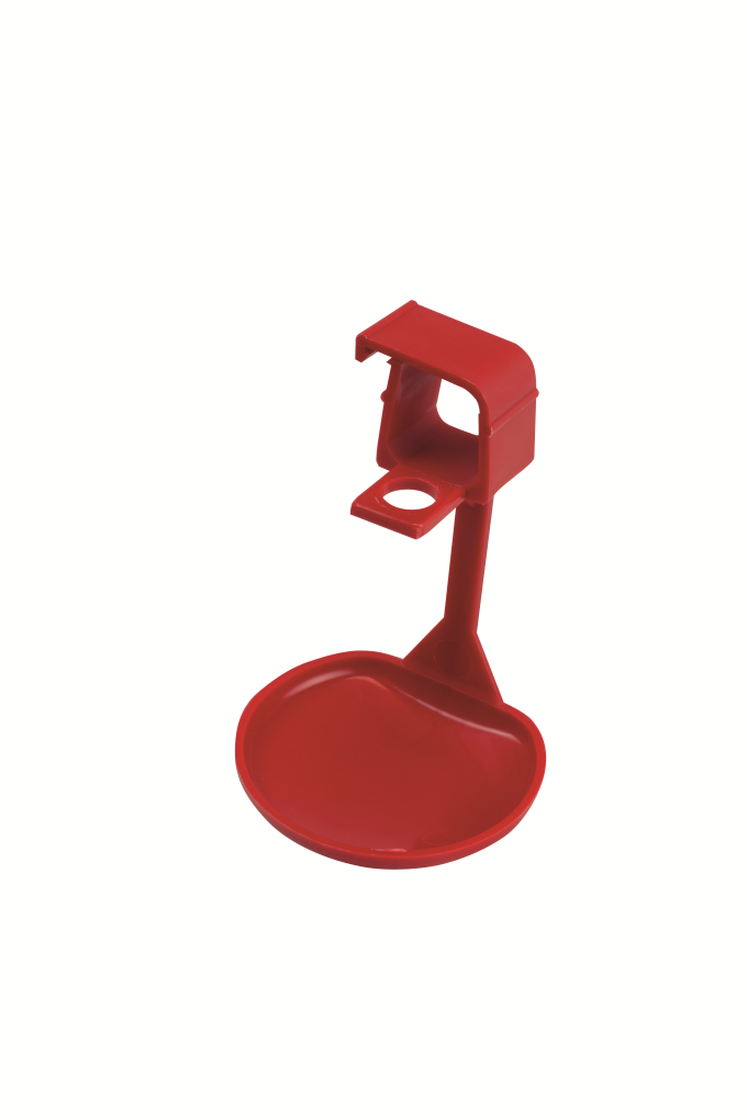 Auffangschale, einarmig, für vierkant Rohr