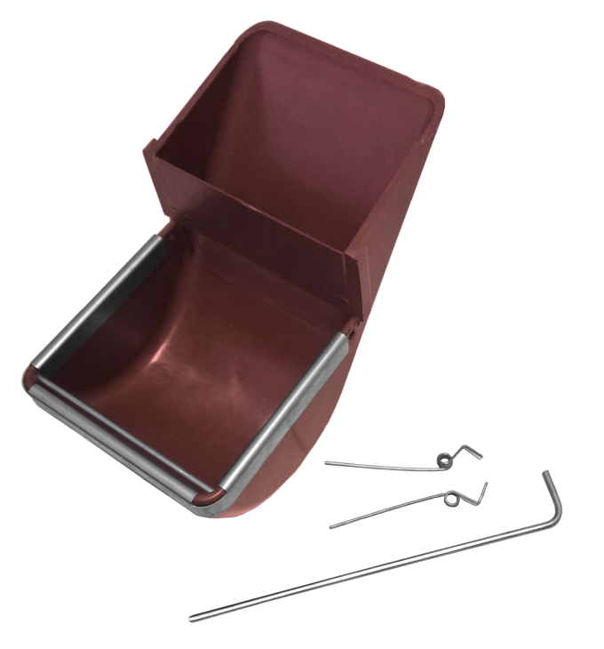 Feed cup with swivel, brown