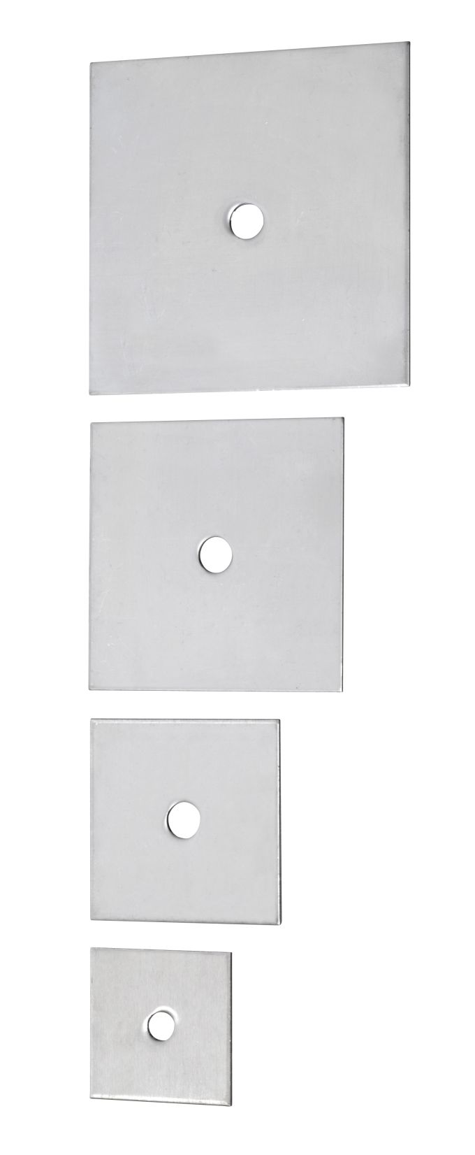 Platine de apoyo 100x100mm 2mm Inox