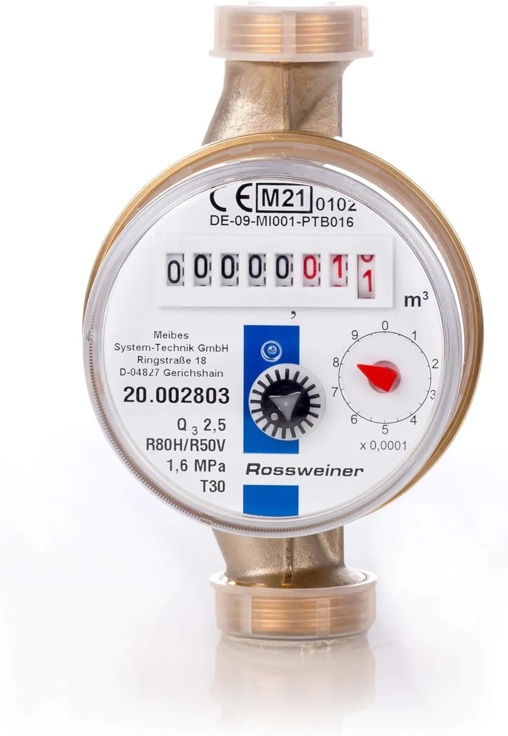 Reloj de agua 3/4"