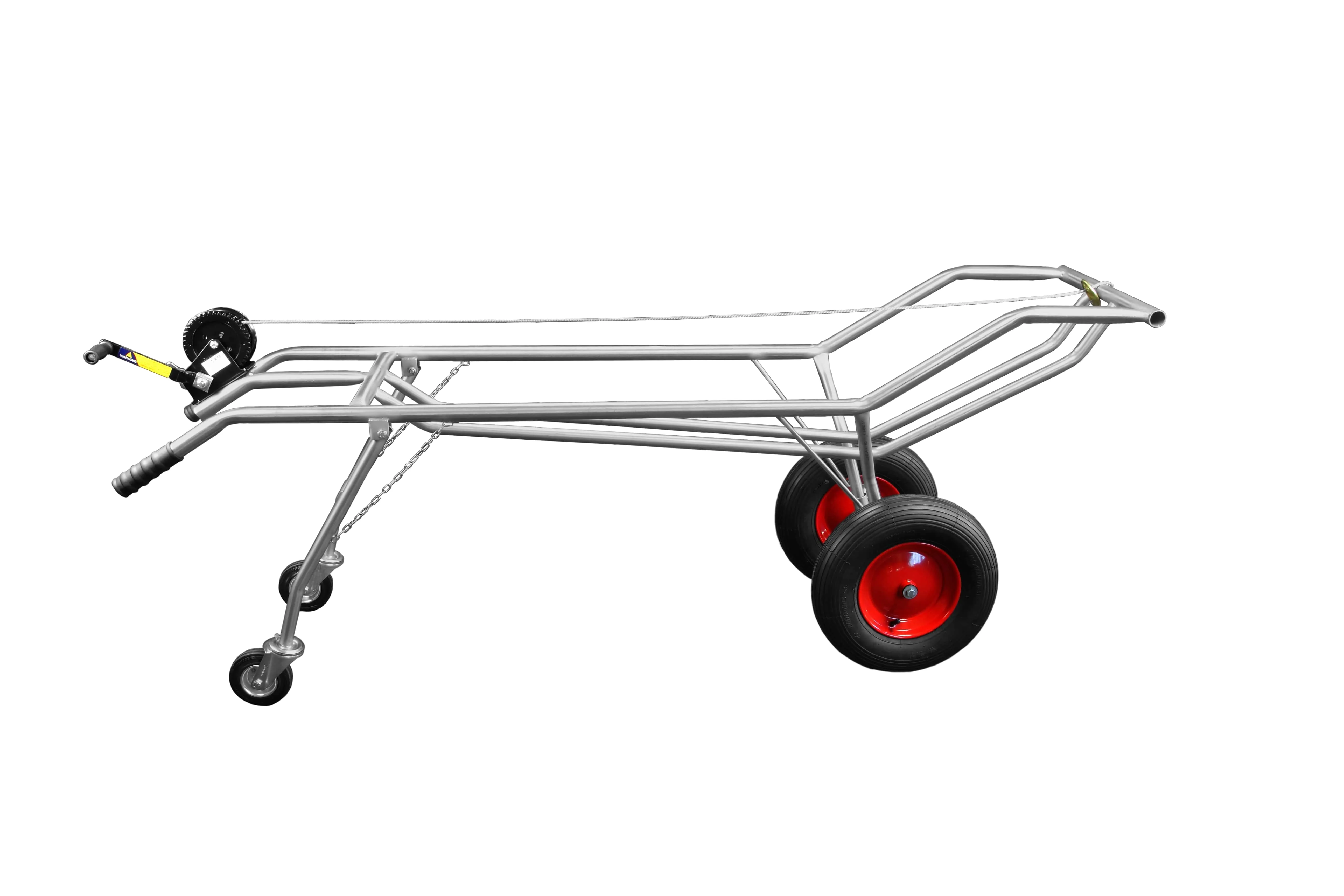 Chariot à cadavre, roues de support, hauteur réglable
