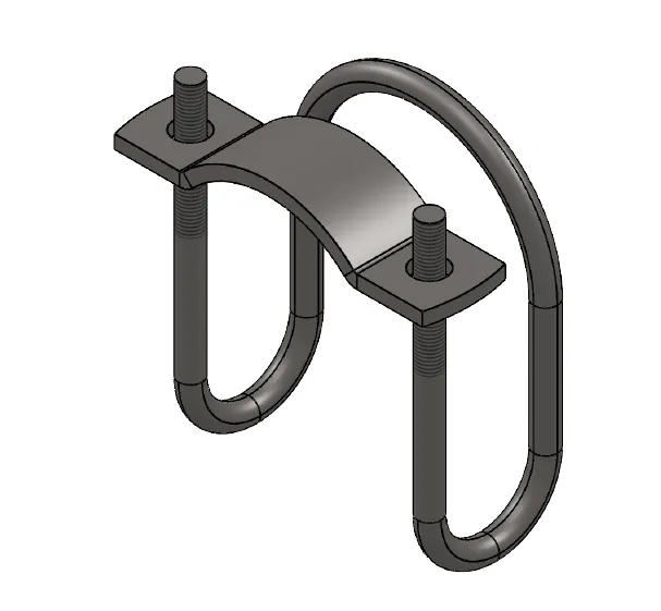 Etrier double 65mm sur 3/4", M8