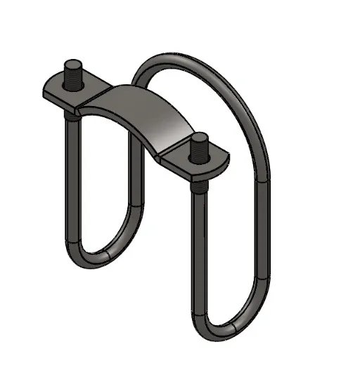 Kreuzbügelschelle 80 mm auf 3/4" M8